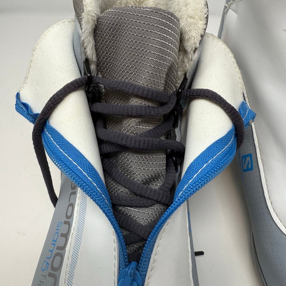 Salomon Siam5 Cross Country Ski Boot Women's 9.5 Grey White Blue - Picture 14 of 16